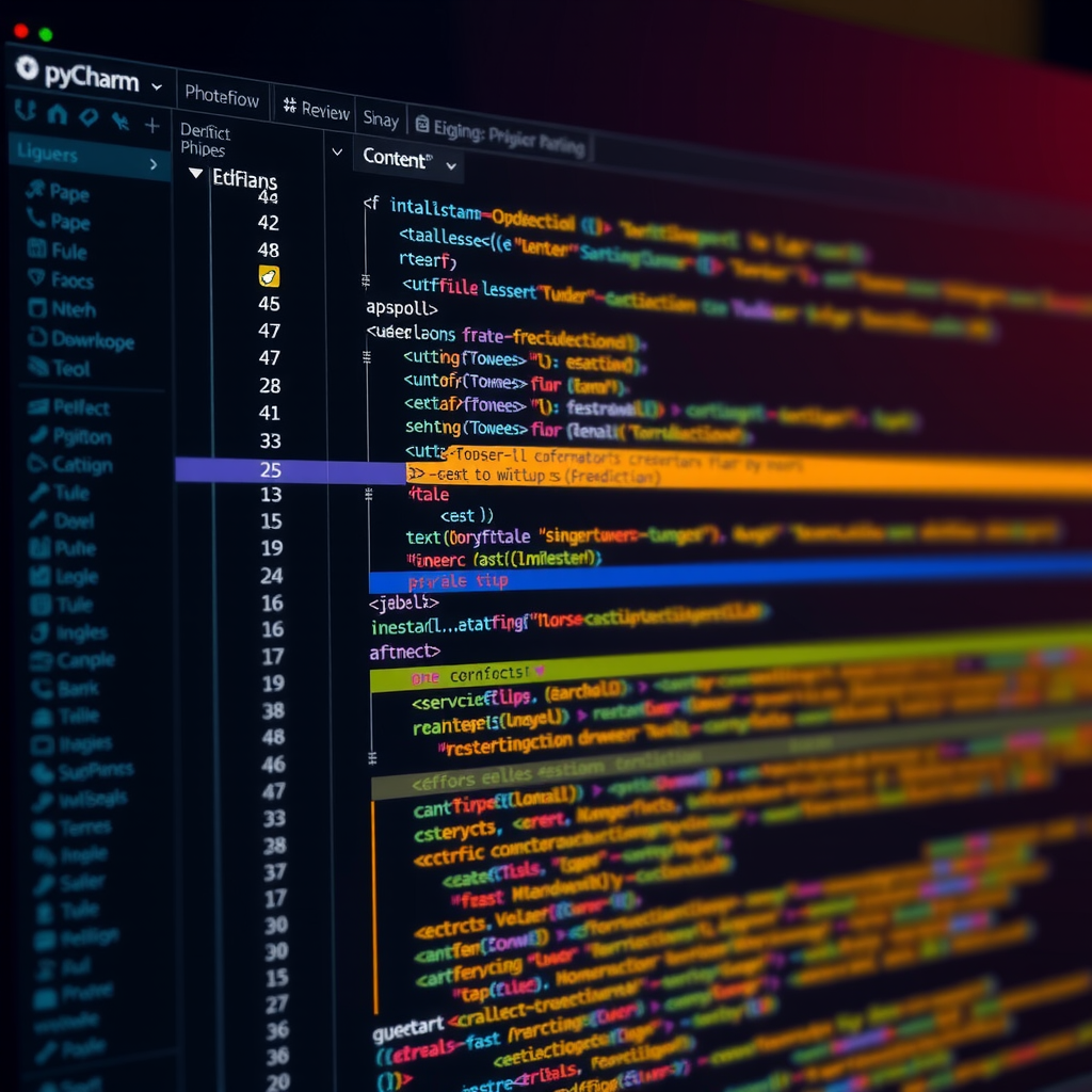 PyCharm code editor displaying context-aware intelligent suggestions with AI-powered predictions highlighting relevant methods and variables based on current code context