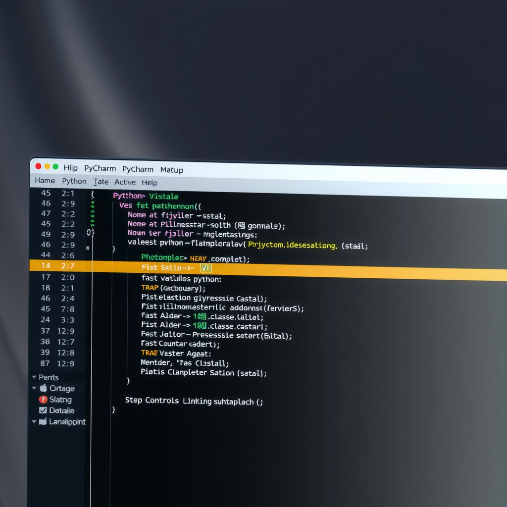 PyCharm debugger window showing breakpoint in Python code with variables panel, call stack, and step controls highlighted, demonstrating active debugging session